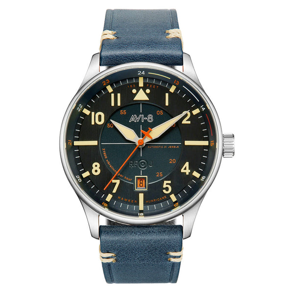 AVI-8 Hawker Hurricane Kent Automatic Sussex with Blue Dial #AV-4094-02