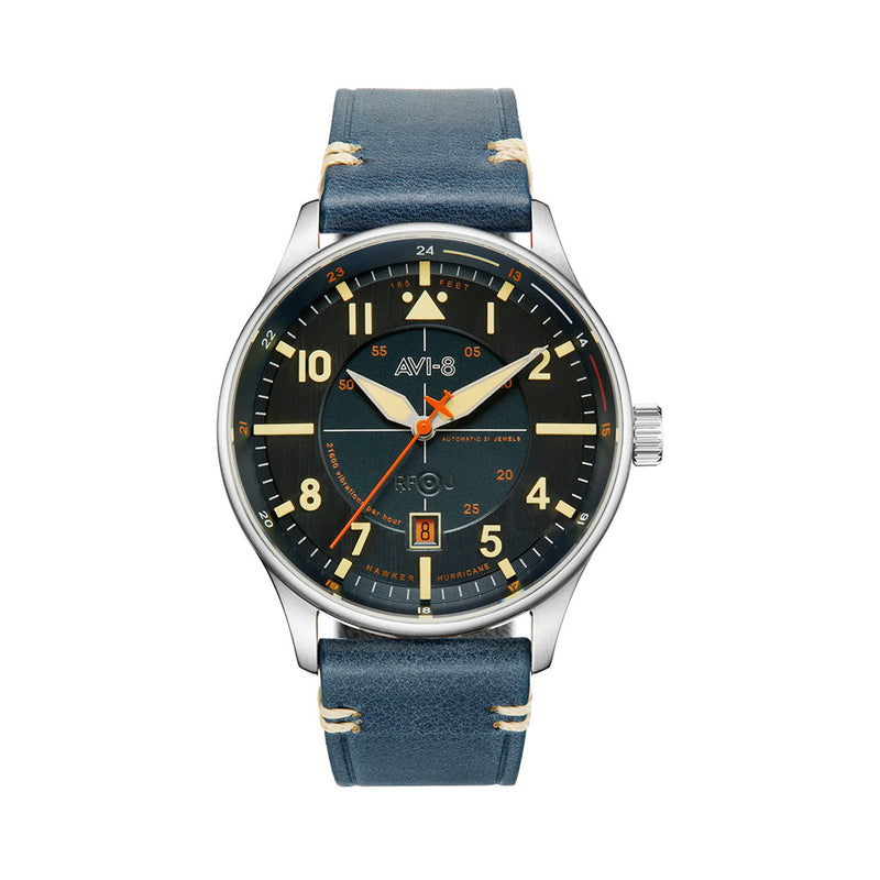 AVI-8 Hawker Hurricane Kent Automatic Sussex with Blue Dial #AV-4094-02
