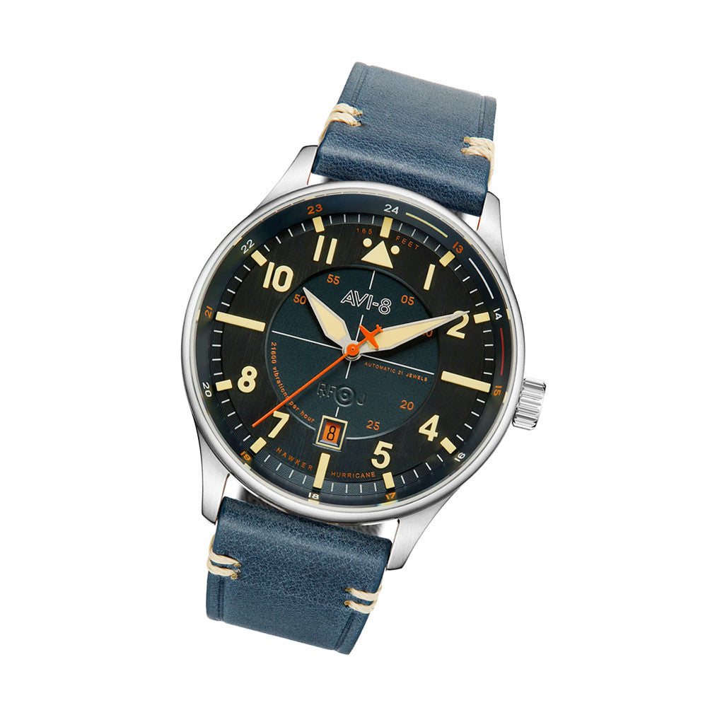 AVI-8 Hawker Hurricane Kent Automatic Sussex with Blue Dial #AV