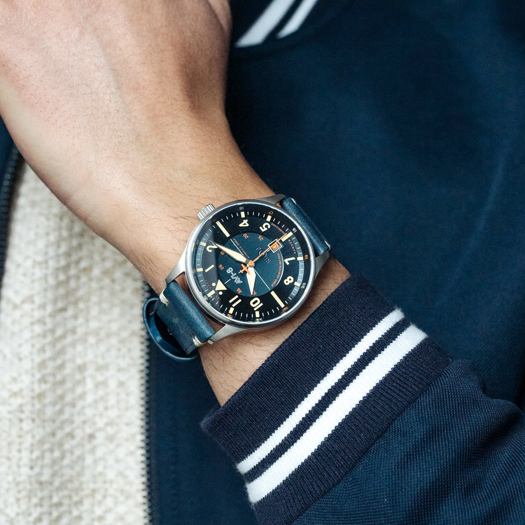 AVI-8 Hawker Hurricane Kent Automatic Sussex with Blue Dial #AV