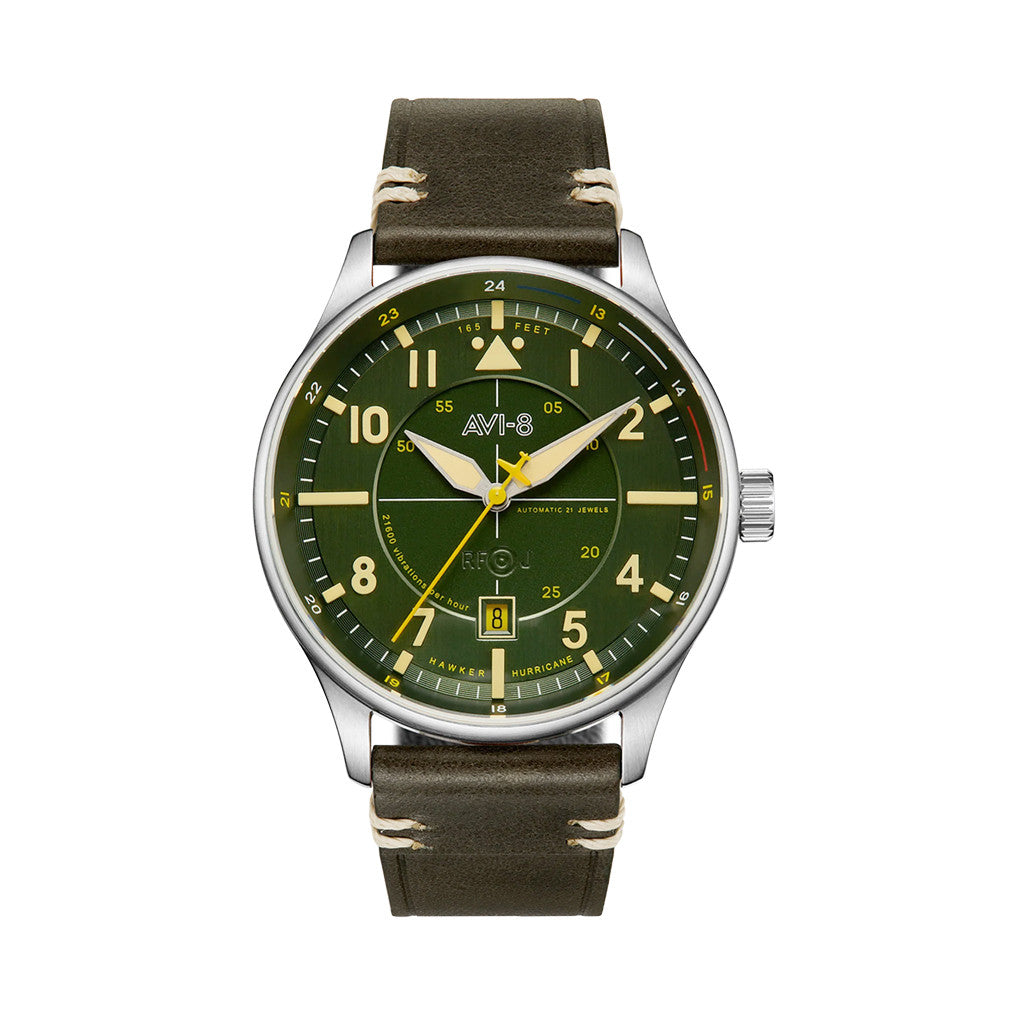 インヴェルアライヴン小ヴランケットA AVI-8 Hawker Hurricane Kent Automatic Hampshire with Green Dial