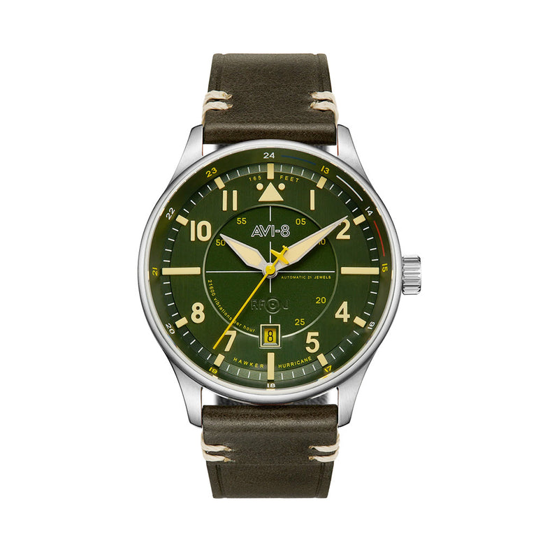 AVI-8 Hawker Hurricane Kent Automatic Hampshire with Green Dial #AV-4094-03