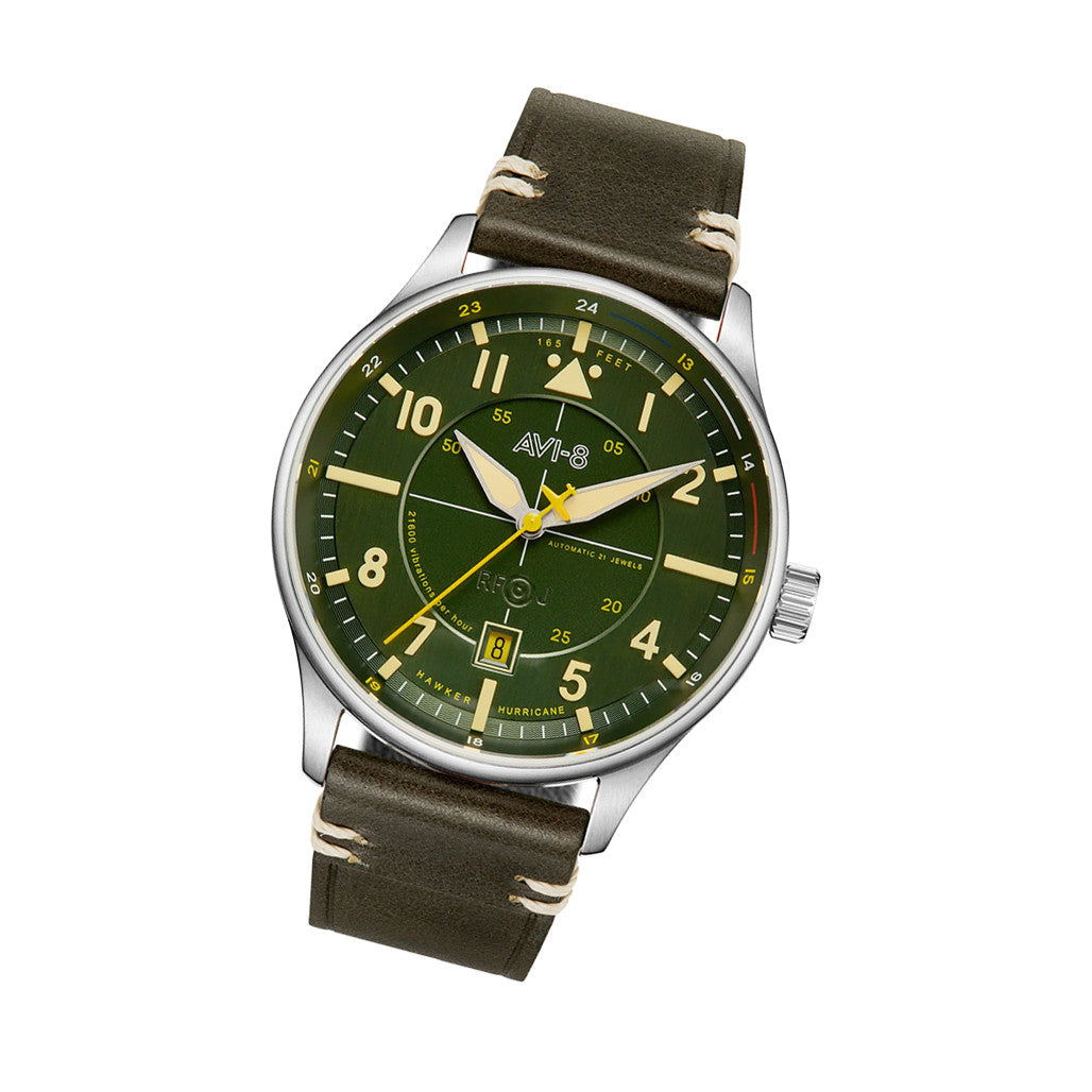 AVI-8 Hawker Hurricane Kent Automatic Hampshire with Green Dial