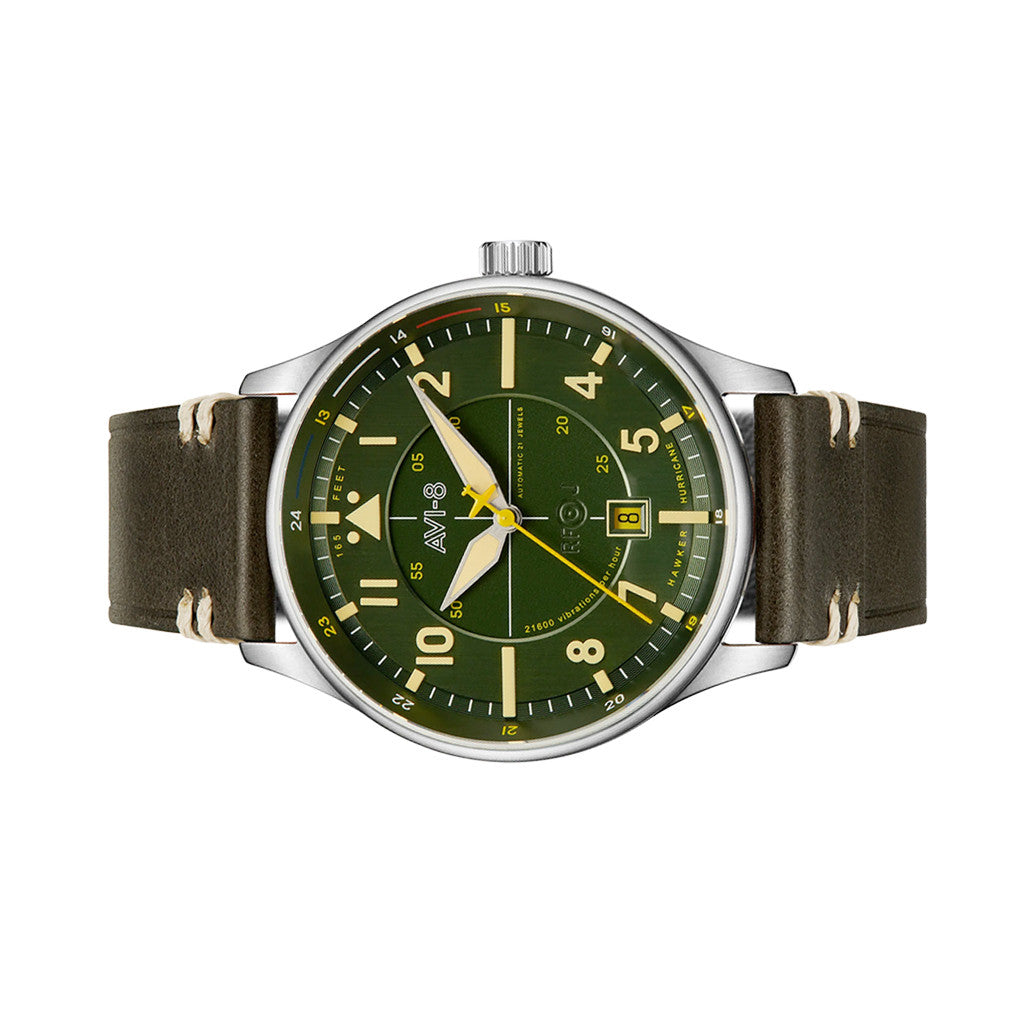 アヴァランチ④ カリブ AVI-8 Hawker Hurricane Kent Automatic Hampshire with Green Dial
