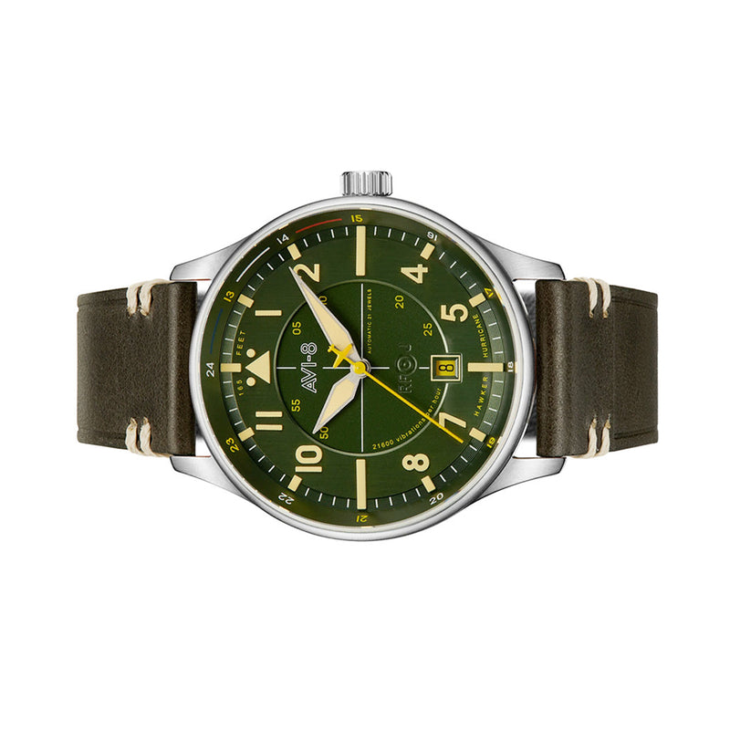 AVI-8 Hawker Hurricane Kent Automatic Hampshire with Green Dial #AV-4094-03