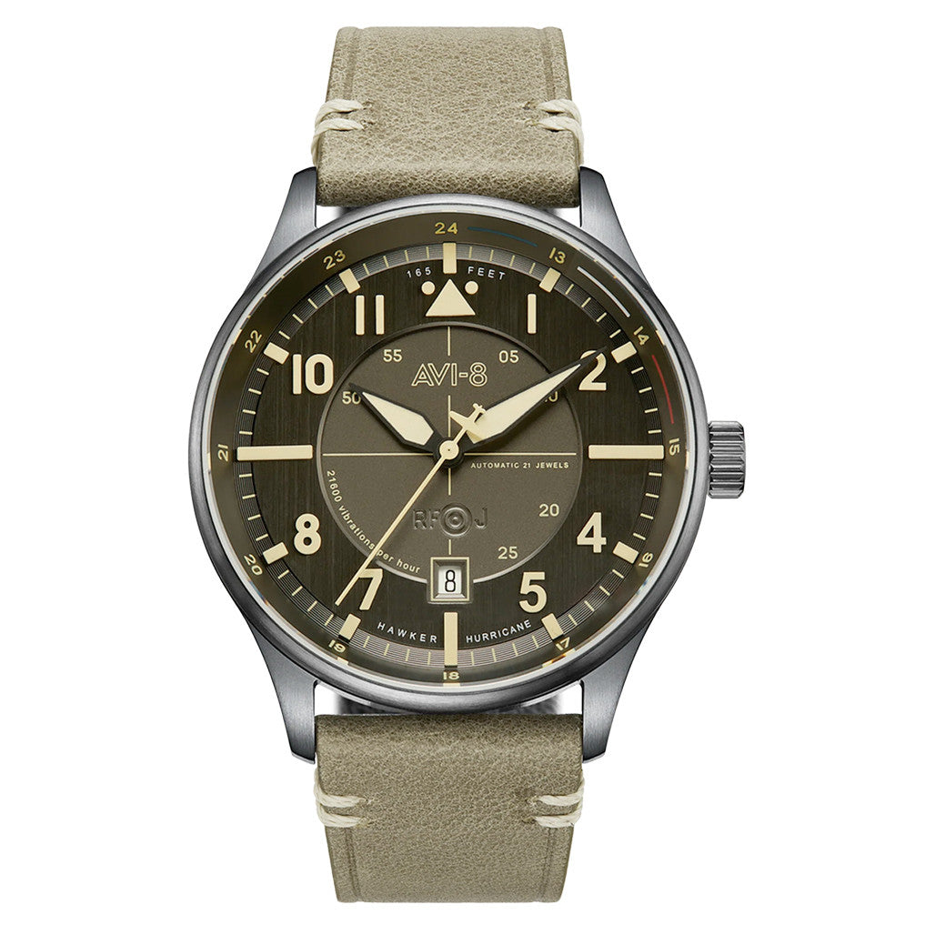 AVI-8 Hawker Hurricane Kent Automatic Stanton with Gray Dial #AV