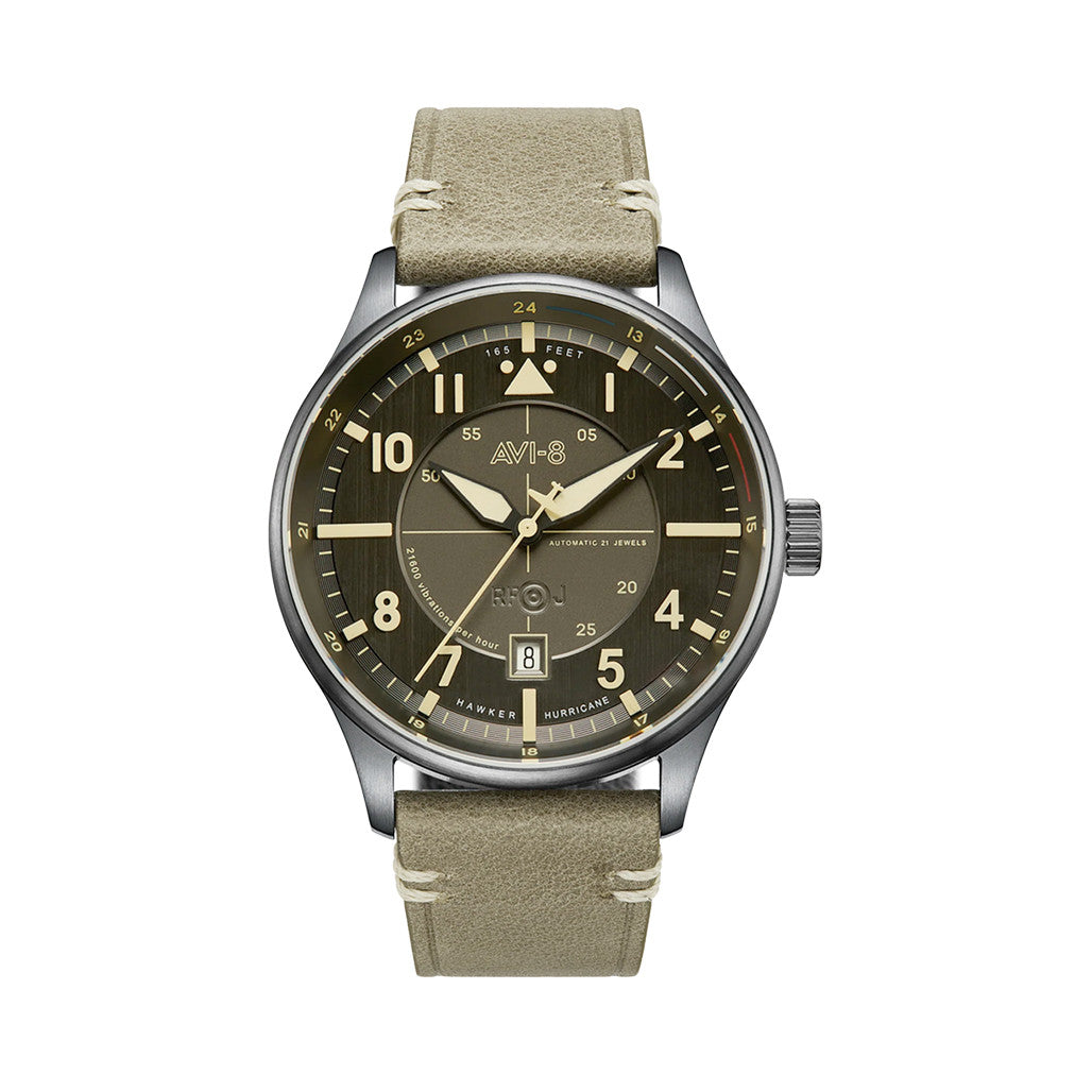 AVI-8 Hawker Hurricane Kent Automatic Stanton with Gray Dial #AV