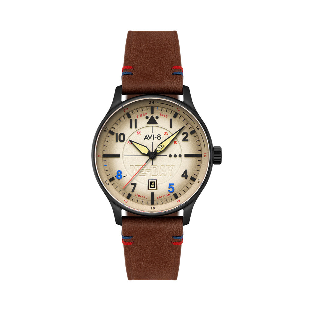 AUBERGE  アルパカ　44 AVI-8 Hawker Hurricane VE-Day 80th LE Vanguard Beige Watch #AV