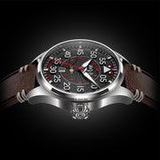 AVI-8 Hawker Hurricane Wittering Clowes Automatic Pilot Watch with Black Dial #AV-4097-01 side