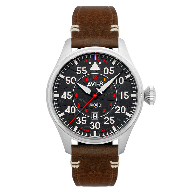 AVI-8 Hawker Hurricane Wittering Clowes Automatic Pilot Watch with Black Dial #AV-4097-01 zoom