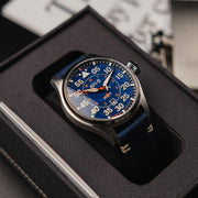 AVI-8 Hawker Hurricane Acklington Clowes Automatic Pilot Watch with Blue Dial #AV-4097-02 lifestyle