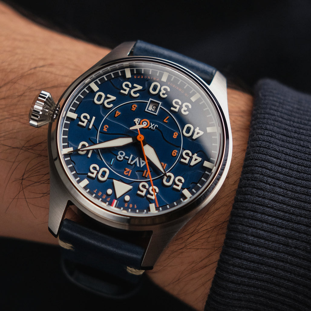 エアーウィーブライト シングル AVI-8 Hawker Hurricane Acklington Clowes Automatic Pilot Watch