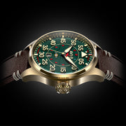 AVI-8 Hawker Hurricane Northolt Clowes Automatic Pilot Watch with Green Dial #AV-4097-04 side