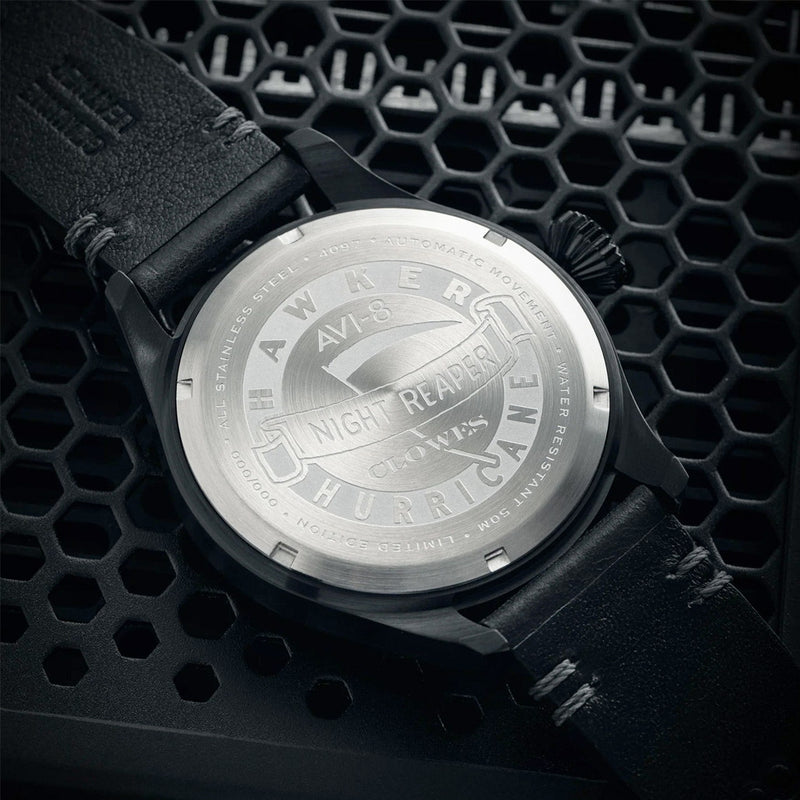 AVI-8 Hawker Hurricane Clowes Automatic Night Reaper LE with Black Dial #AV-4097-05