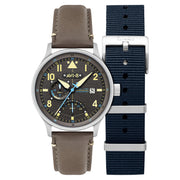 AVI-8 McKellar Dual Time Watch with Brown Dial #AV-4101-09