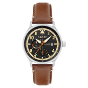AVI-8 McKellar Dual Time Watch with Black Dial #AV-4101-0B