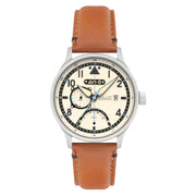 AVI-8 McKellar Dual Time Watch with Ivory Dial #AV-4101-0C