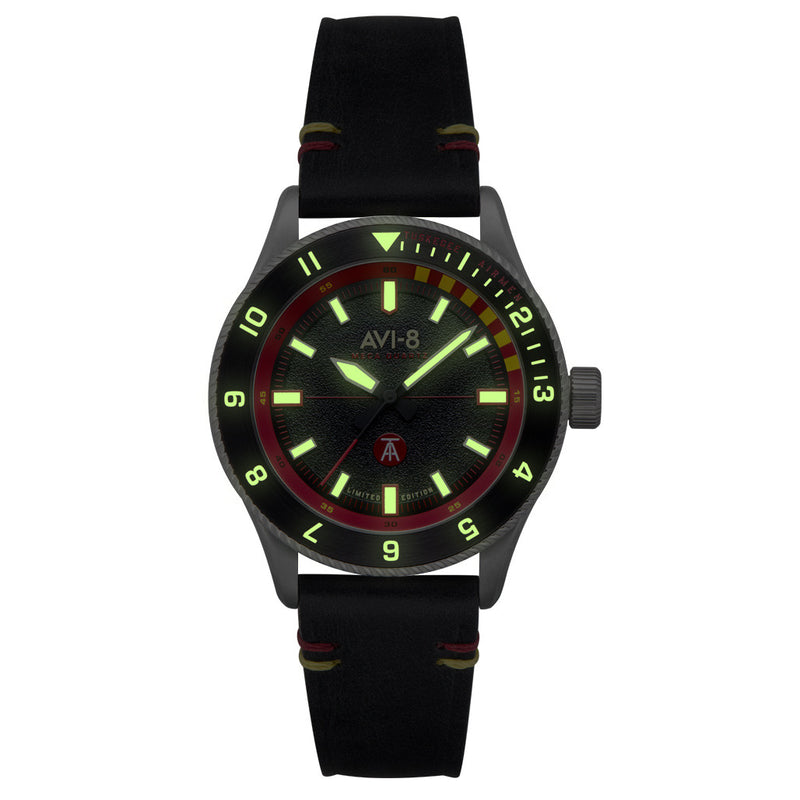 AVI-8 Tuskegee Airmen Meca-Quartz Limited Edition, Licata #AV-4103-01 lume