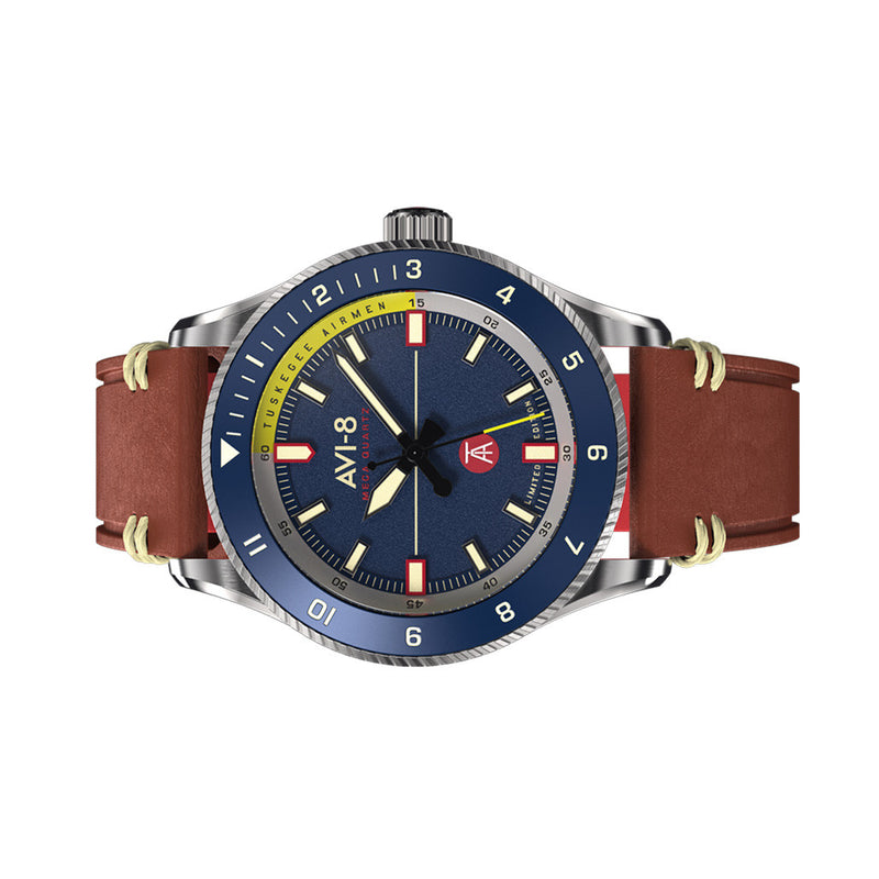 AVI-8 Tuskegee Airmen Meca-Quartz Limited Edition, Lucera #AV-4103-02 side