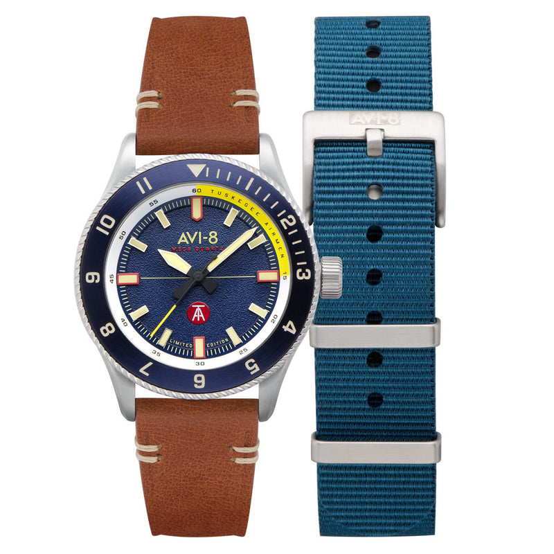 AVI-8 Tuskegee Airmen Meca-Quartz Limited Edition, Lucera #AV-4103-02 strap