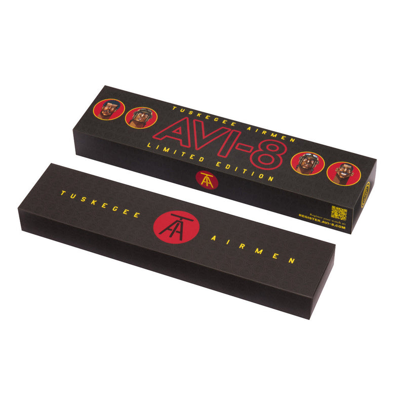 AVI-8 Tuskegee Airmen Meca-Quartz Limited Edition, Torretto #AV-4103-03 box