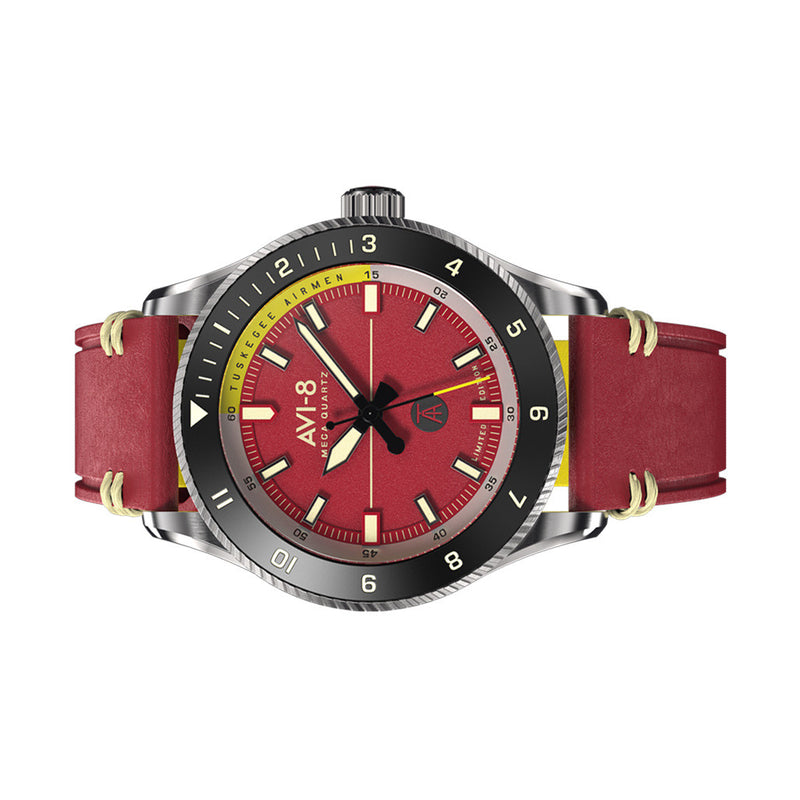 AVI-8 Tuskegee Airmen Meca-Quartz Limited Edition, Ramitelli #AV-4103-04 side