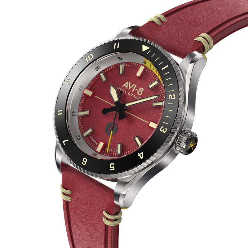 AVI-8 Tuskegee Airmen Meca-Quartz Limited Edition, Ramitelli #AV-4103-04 side
