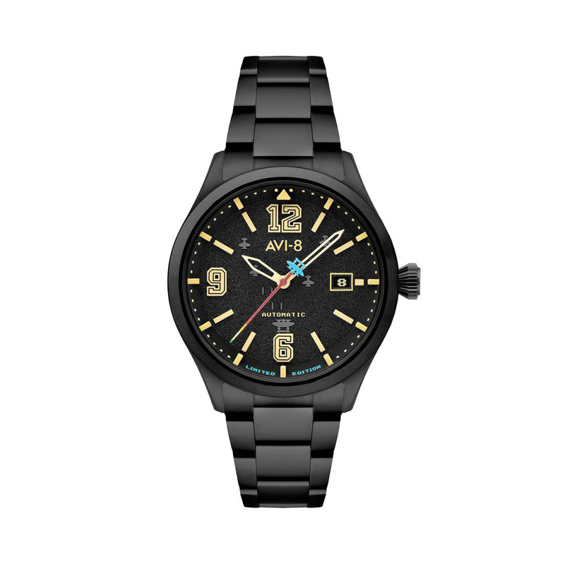 AVI-8 Capcom 1942 Automatic Limited Edition Black Watch AV-4104-22