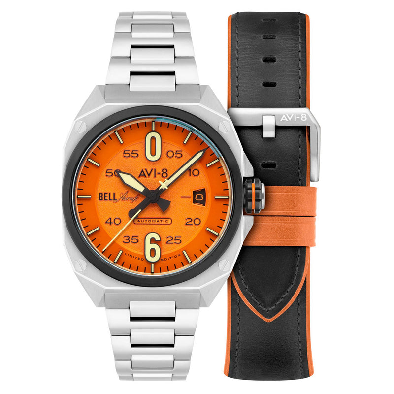 AVI-8 Bell X-1 Glamorous Glennis Automatic Muroc Orange Ltd Edition Watch #AV-4106-22