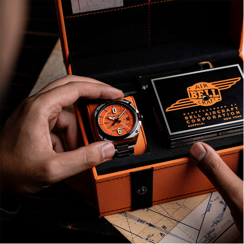 AVI-8 Bell X-1 Glamorous Glennis Automatic Muroc Orange Ltd Edition Watch #AV-4106-22