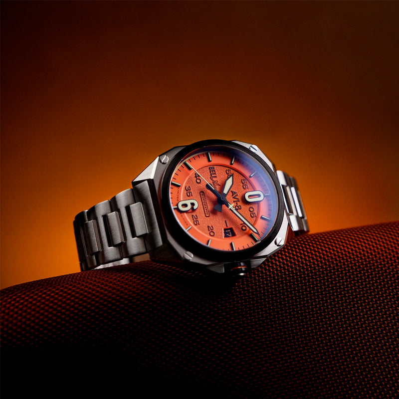 AVI-8 Bell X-1 Glamorous Glennis Automatic Muroc Orange Ltd Edition Watch #AV-4106-22