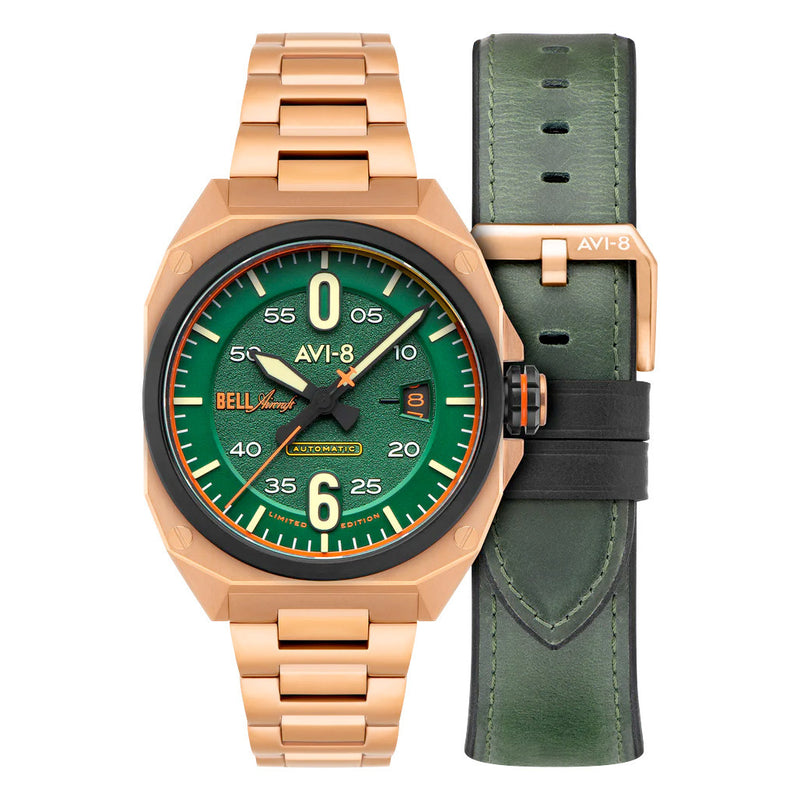AVI-8 Bell X-1 Glamorous Glennis Automatic Mojave Green Ltd Edition Watch #AV-4106-44