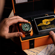 AVI-8 Bell X-1 Glamorous Glennis Automatic Mojave Green Ltd Edition Watch #AV-4106-44