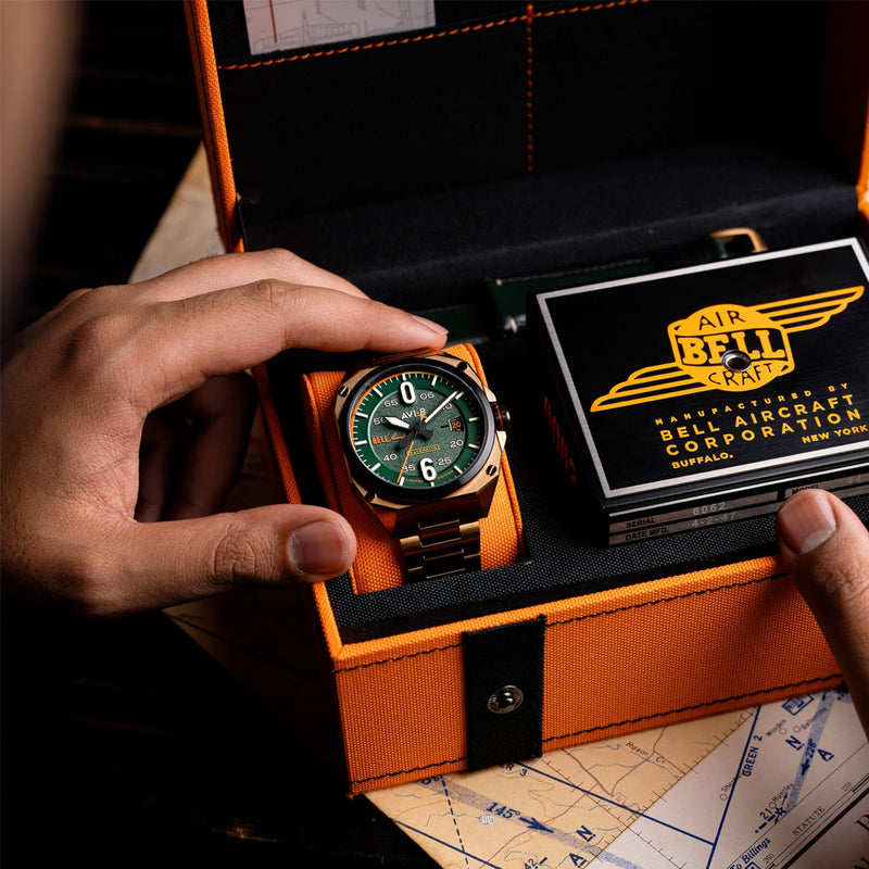 AVI-8 Bell X-1 Glamorous Glennis Automatic Mojave Green Ltd Edition Watch #AV-4106-44