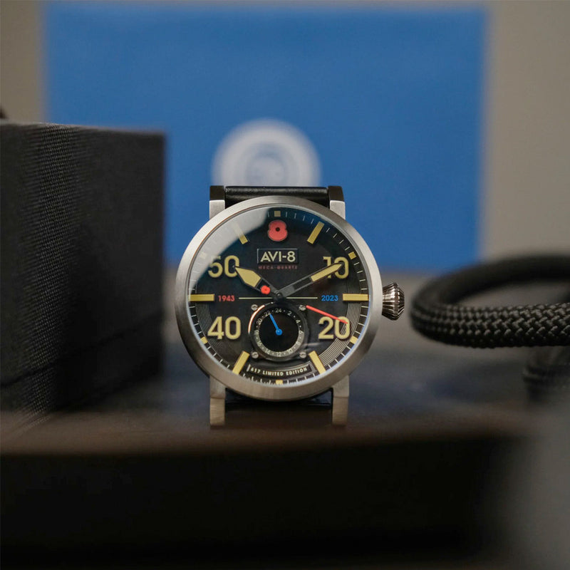 AVI-8 Royal British Legion Meca-Quartz LE Watch with Black Onyx Dial #AV-4108-RBL-01
