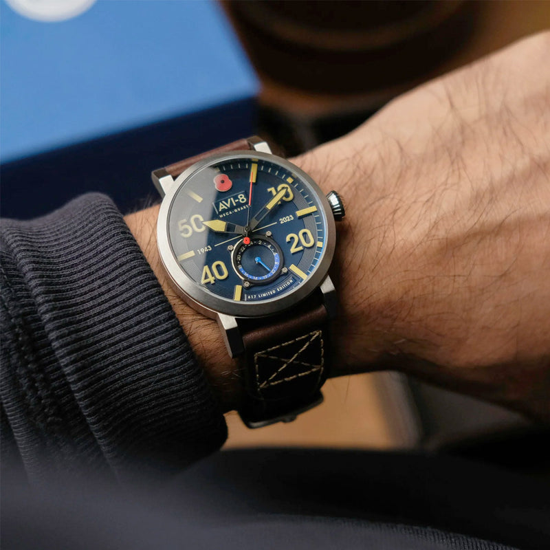 AVI-8 Royal British Legion Meca-Quartz LE Watch with Navy Blue Dial #AV-4108-RBL-02