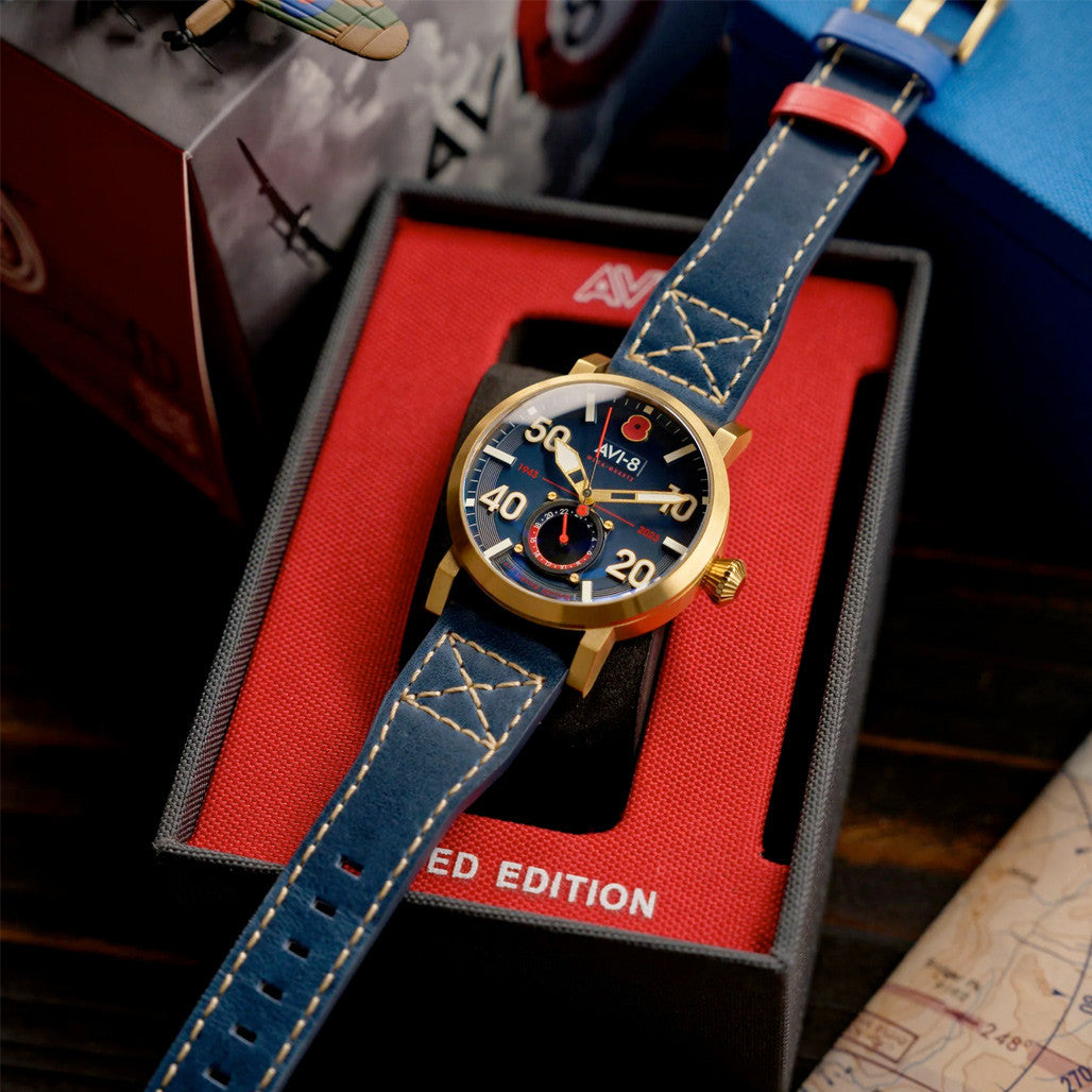 AVI-8 Royal British Legion Meca-Quartz LE Watch with Midnight Blue