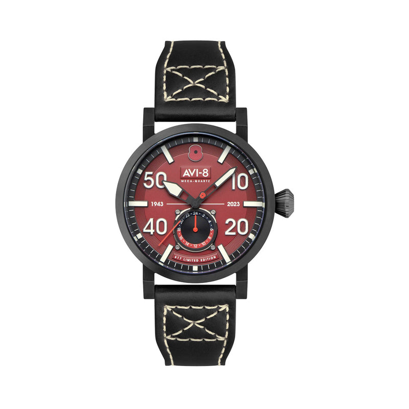 AVI-8 Royal British Legion Meca-Quartz LE Watch with Red Merlot Dial #AV-4108-RBL-04