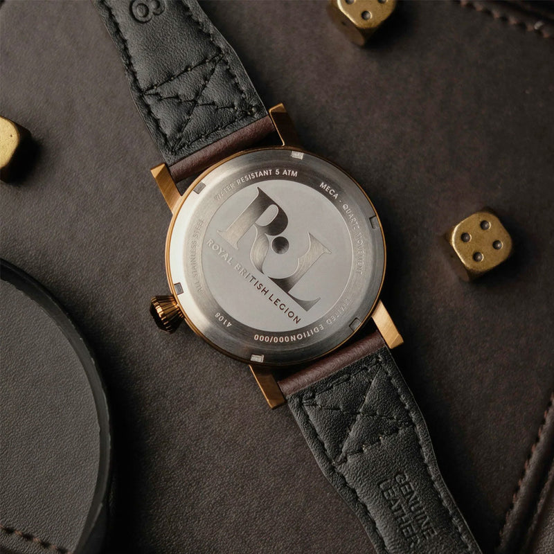 AVI-8 Royal British Legion Meca-Quartz LE Watch with Carbon Brown Dial #AV-4108-RBL-05