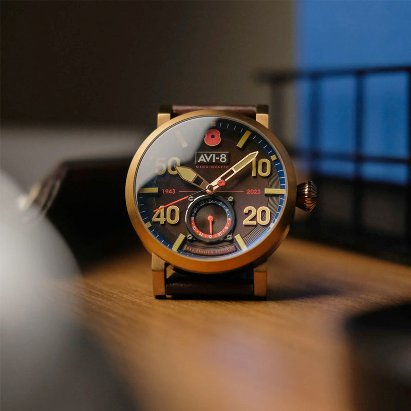 AVI-8 Royal British Legion Meca-Quartz LE Watch with Carbon Brown Dial #AV-4108-RBL-05
