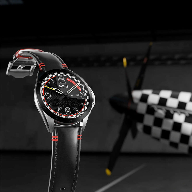 AVI-8 P-51 Mustang Twilight Tear Automatic LE with Twilight Black Dial #AV-4111-01
