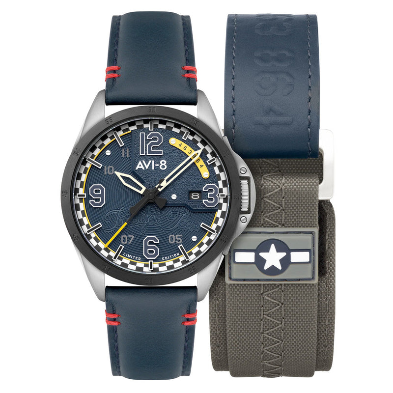 AVI-8 P-51 Mustang Twilight Tear Automatic LE with Twilight Blue Dial #AV-4111-02