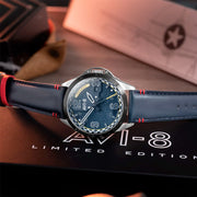 AVI-8 P-51 Mustang Twilight Tear Automatic LE with Twilight Blue Dial #AV-4111-02
