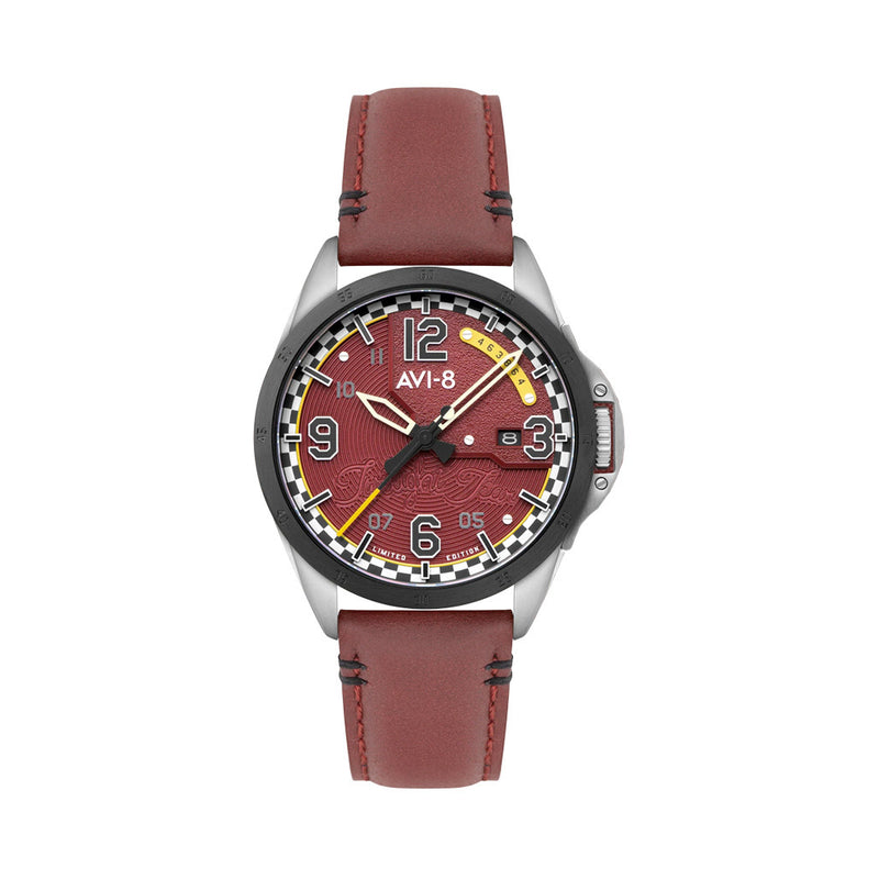 AVI-8 P-51 Mustang Twilight Tear Automatic LE with Twilight Red Dial #AV-4111-03
