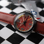AVI-8 P-51 Mustang Twilight Tear Automatic LE with Twilight Red Dial #AV-4111-03