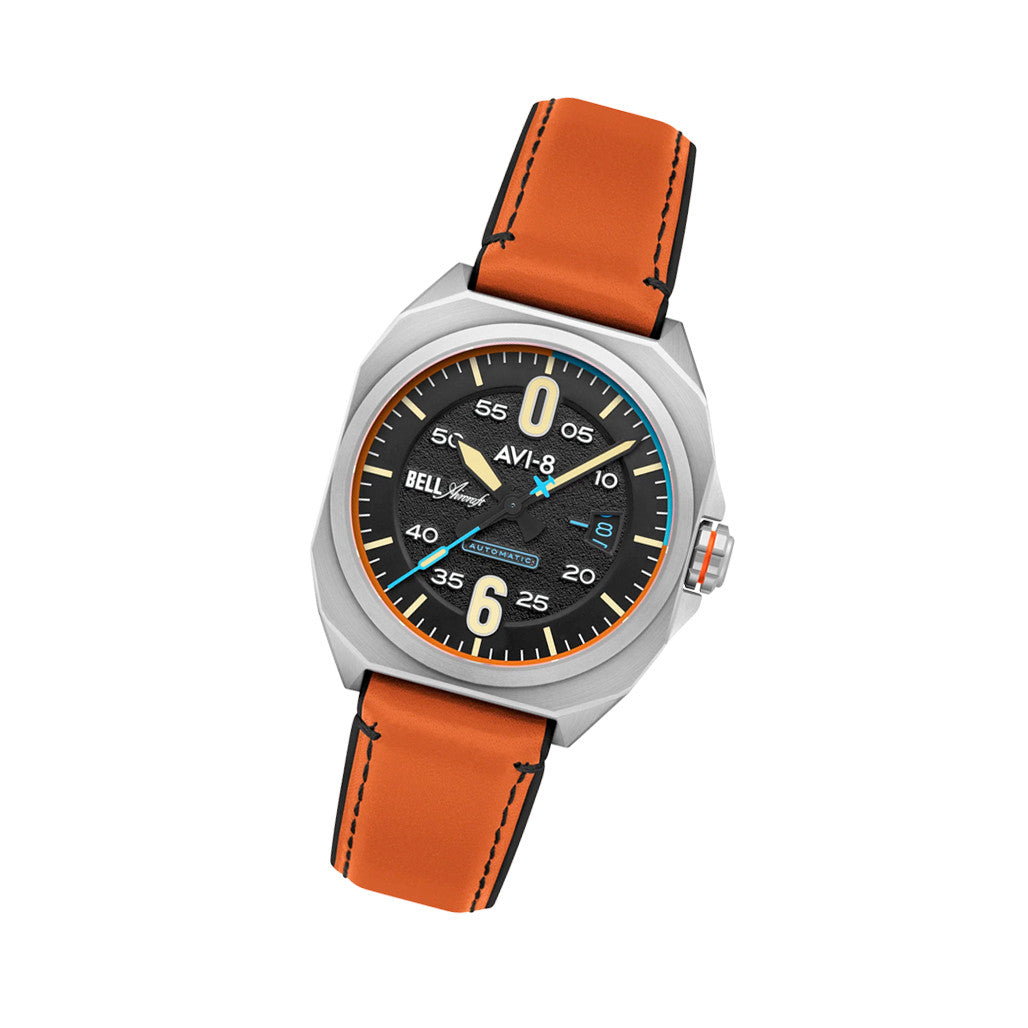AVI-8 Bell X-1 Machbuster Automatic Graphite Black Dial #AV-4115