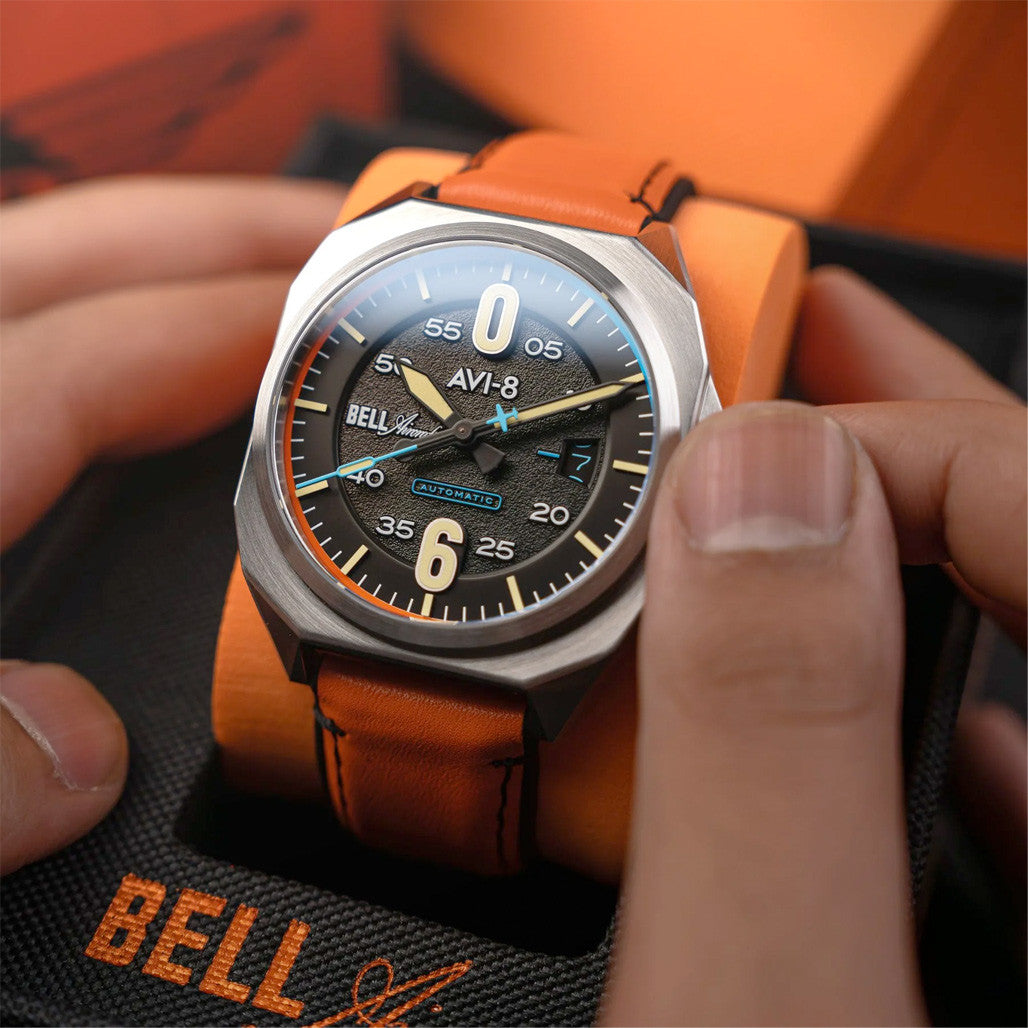 AVI-8 Bell X-1 Machbuster Automatic Graphite Black Dial #AV-4115