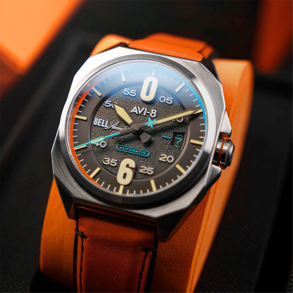 AVI-8 Bell X-1 Machbuster Automatic Graphite Black Dial #AV-4115