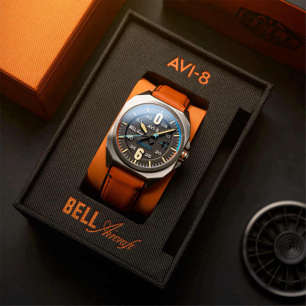 AVI-8 Bell X-1 Machbuster Automatic Graphite Black Dial #AV-4115