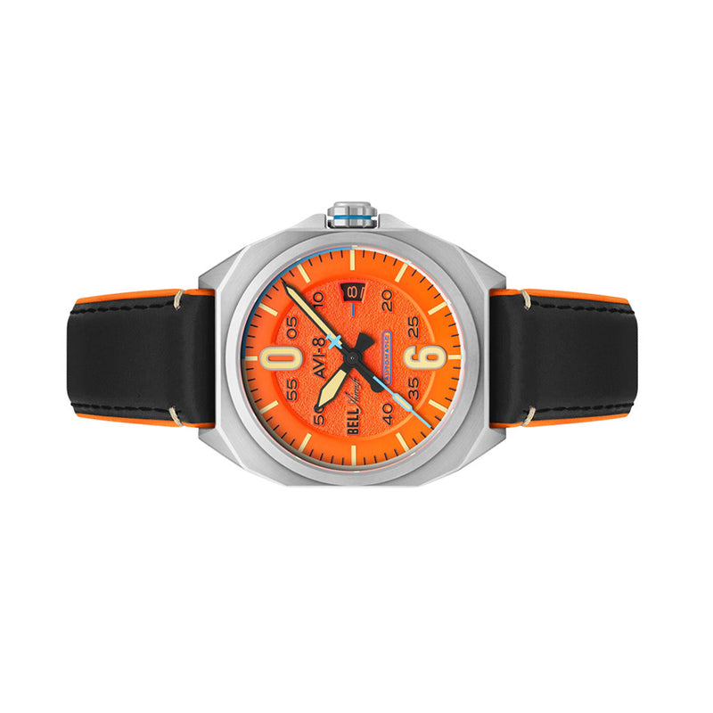 AVI-8 Bell X-1 Machbuster Automatic Orange Dial #AV-4115-02